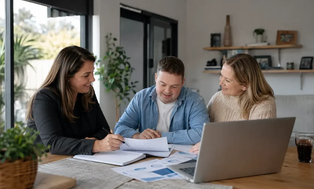 NDIS Support Coordination in Melbourne helping a participant understand their plan and connect with the right support services.