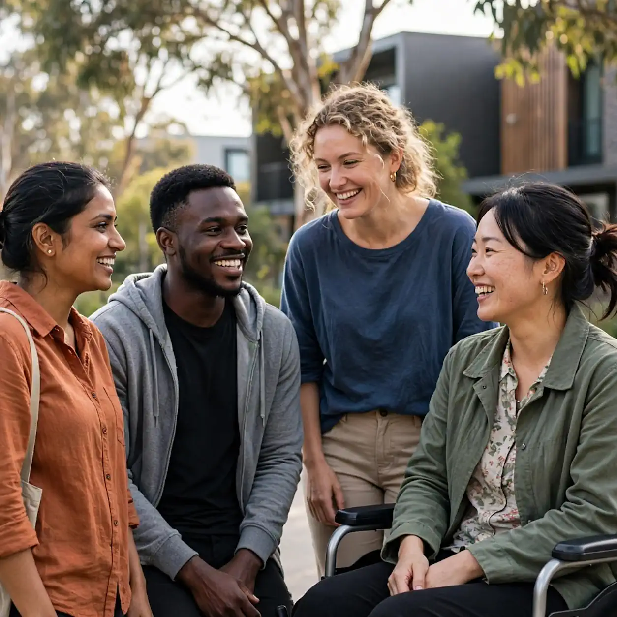 NDIS participants and support workers connecting in Northern Melbourne as part of Aligned Assist's personalised disability support services.